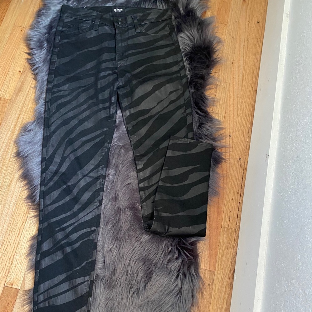 Hudson, Size 25, black zebra high waist jeans